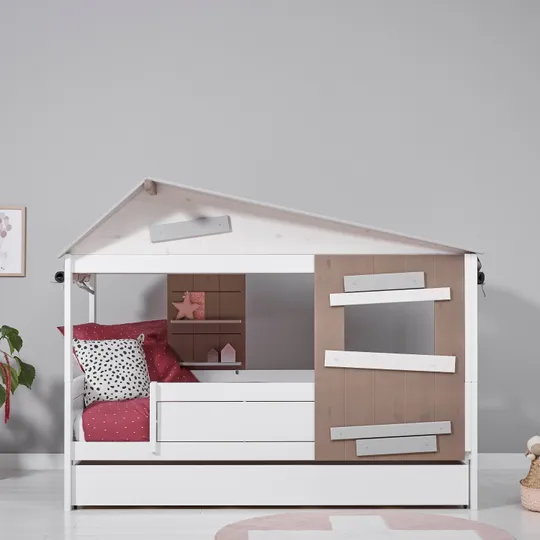 LIFETIME Kidsrooms The Hideout Basis Hüttenbett, weiß lackiert
