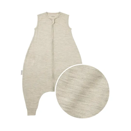 Meyco Schlafsack Jumper - Studio - 104 cm - Merinowolle - Sand Melange