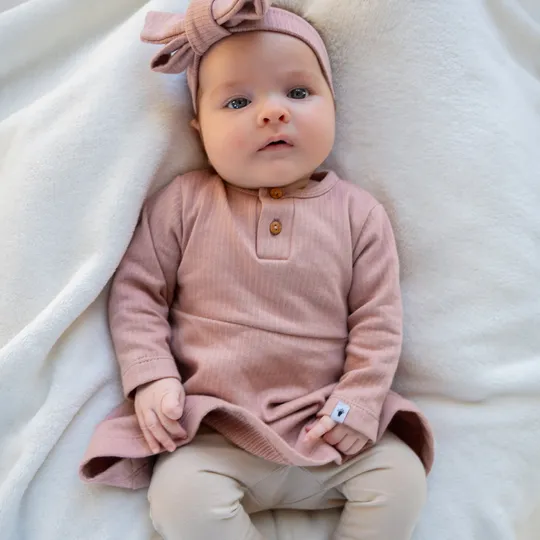 Klein Baby Kleid Ripp - Größe 56 - Fawn