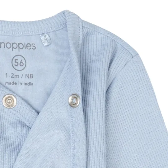 Noppies Narellan Babybody Langarm – Blue Fog – Gr. 56