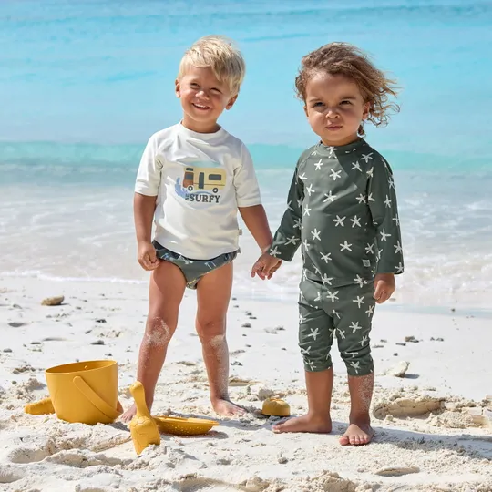Lässig UV-Shirt Langarm - Starfish Deep Olive - Größe 74/80