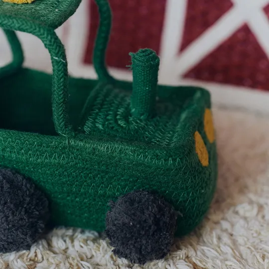 Lorena Canals Korb - Basket Tractor - Green