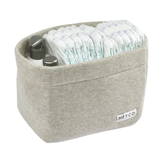 Meyco Knit Basic Kommodenkörbchen Medium Sand Melange