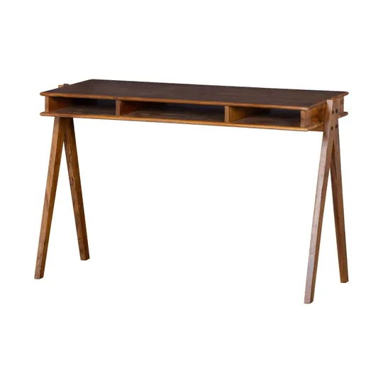 BePureHome Compartment Schreibtisch - Holz Braun