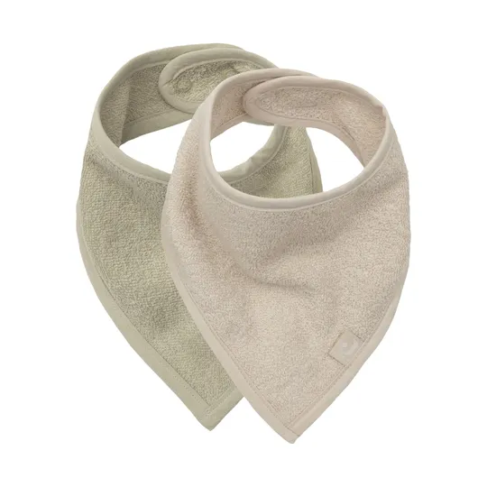 Jollein Bandana Lätzchen - 2 Stück - Soft Matcha / Sand