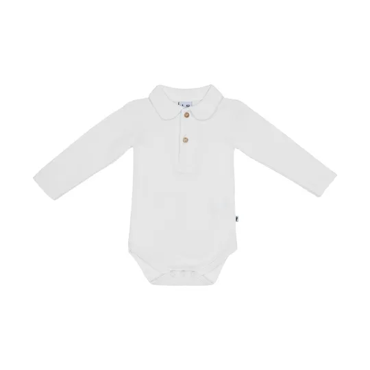 Klein Baby Polo Babybody Ripp - Größe 50 - Natural White