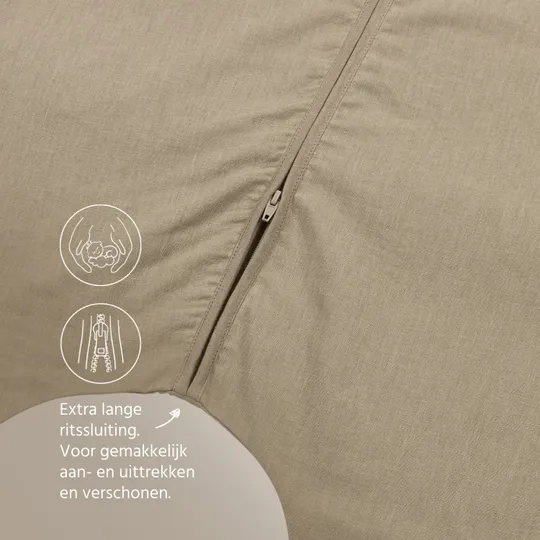 Meyco Studio Jumper ungefüttert, Leinen - Taupe - 104 cm