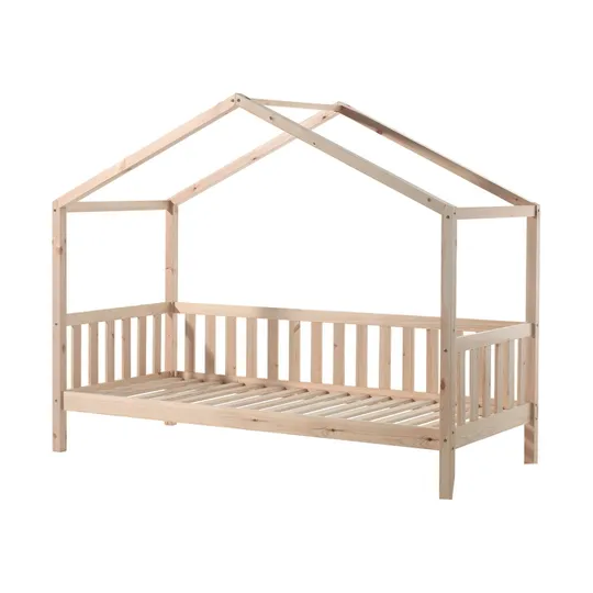 Vipack Dallas Hausbett mit Gitter Natural 90 x 200 cm