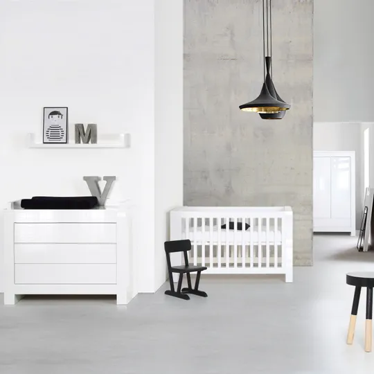 Kidsmill Alaska Kleiderschrank 2-türig Hochglanzweiß