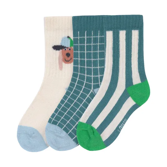 Laessig Tennis Socks 3 Stück GOTS – Dog – Gr. 19-22