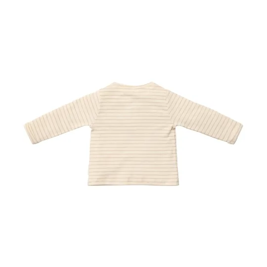 Little Dutch Langarm T-Shirt - Stripe - Größe 62 - Soft Beige