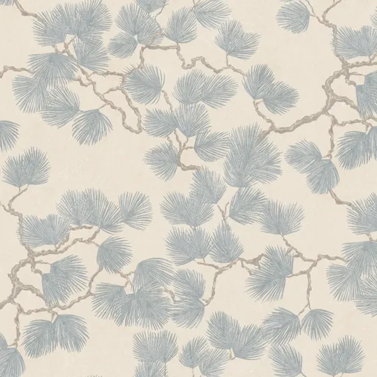 Sandberg Tapete - Pine Mural - Misty Blue