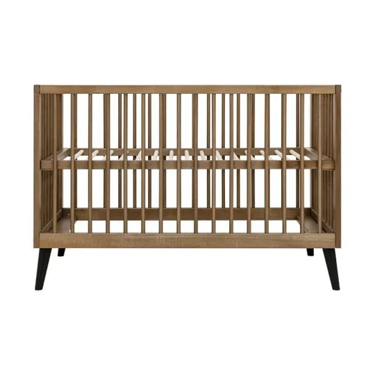 Bopita Babyzimmer - Zara - Walnuss| Bett 60 x 120 cm + Kommode XL