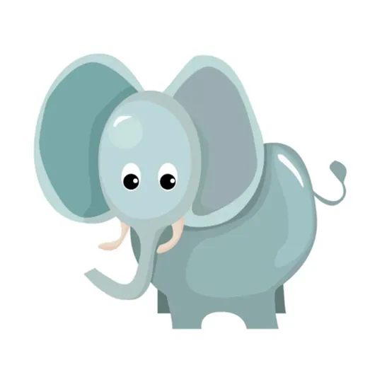 LM Baby Art Jungly Dschungel Elefant Wandsticker