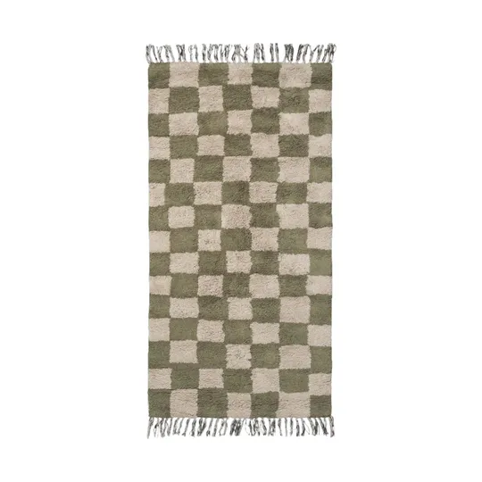Ferm Living Teppich - Elm Green/Warm Sand