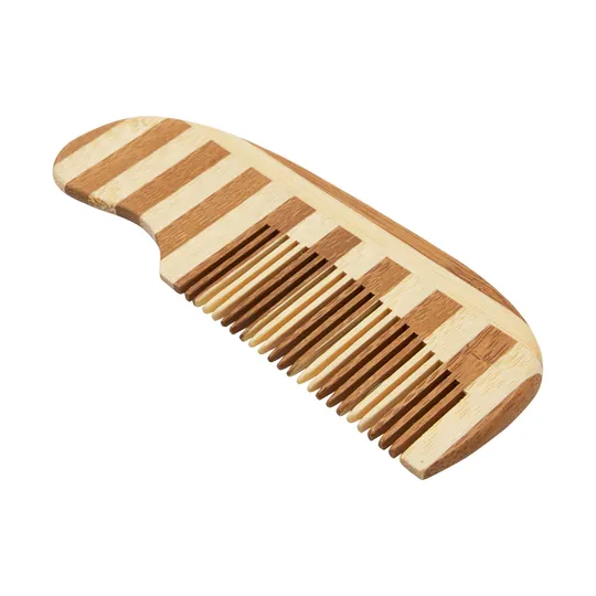 Meyco Friseurset - 3-teilig- Bambus – Streifen Natur/Walnuss