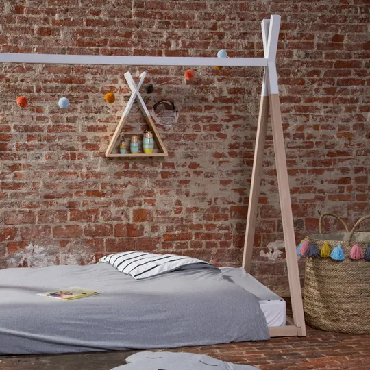 Childhome Tipi Bettrahmen Natur/Weiß 70 x 140 cm
