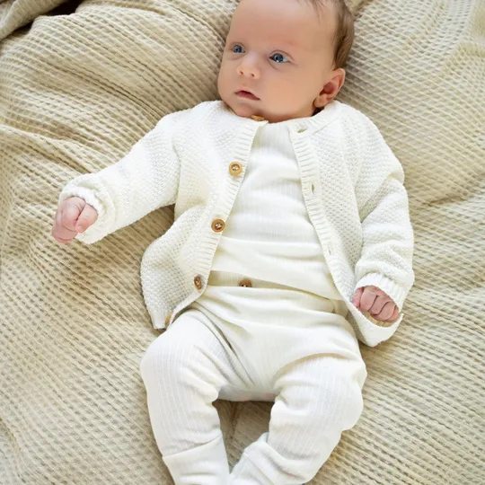 Klein Baby Shirt Rib - Größe 68 - Natural White