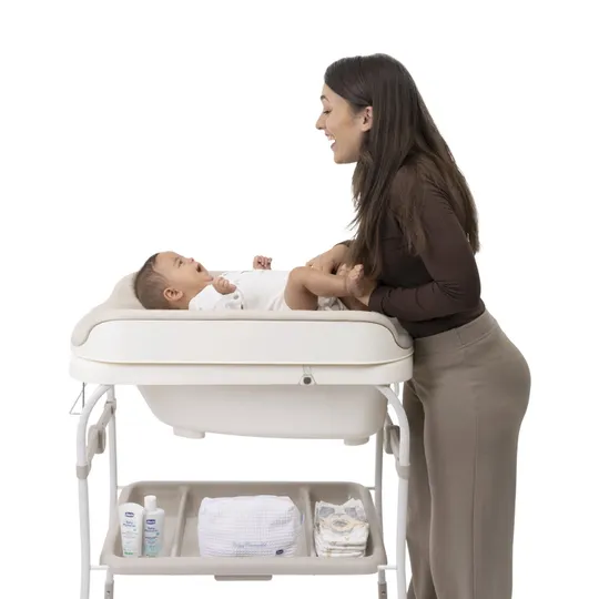 Chicco Bade- und Wickelstation - Soft Bubble Armonia - Motherpearl