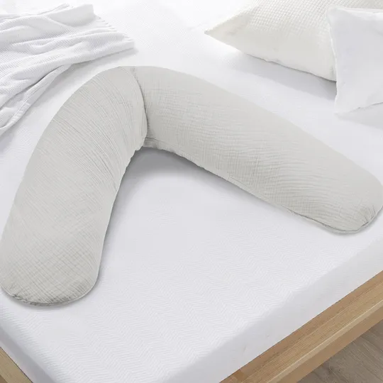 Theraline Stillkissen Dodo mit Bezug – Musselin – Misty Grey