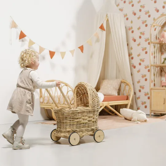 Babypark Exclusief Classic Puppenwagen - Natur