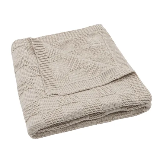 Jollein Babydecke - Box Knit - 75 x 100 cm - Warm Sand