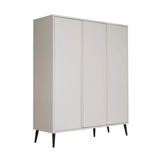 Europe Baby Sterre Kleiderschrank 3-Türig - Oatmeal / Schwarz