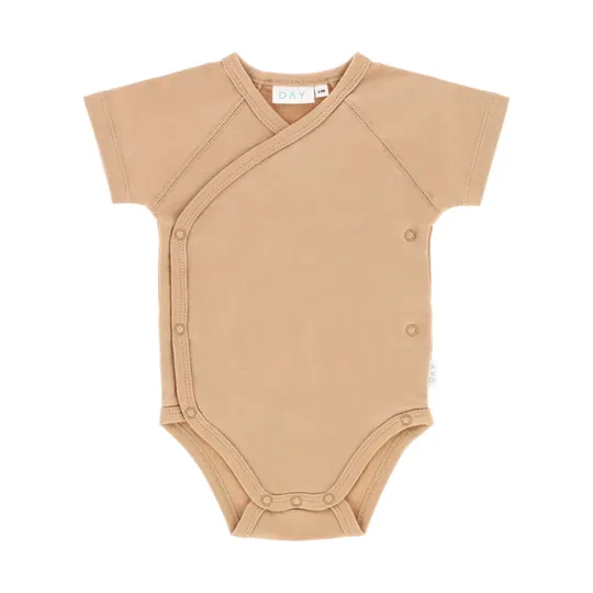 DAY Wickelbody Kurzarm - Gr. 74/80 - Mokka