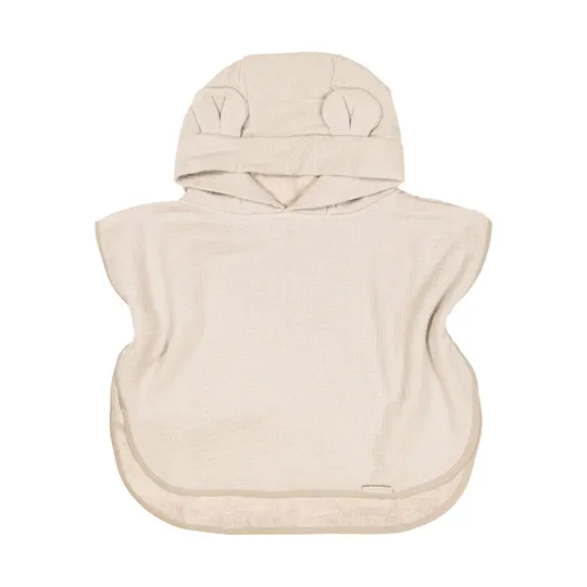 Bamboom Badeponcho Baby 0–2 Jahren - Bambus Waffel Terry - Warm White