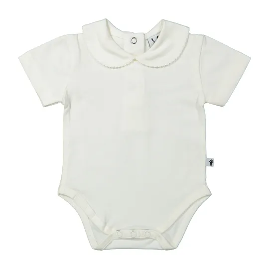 Klein Baby Strampelanzug Kurzarm - Gr. 68 - Off White