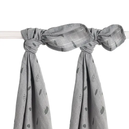 Jollein Spot Multituch Hydrophil Storm Grey Large 2 Stück