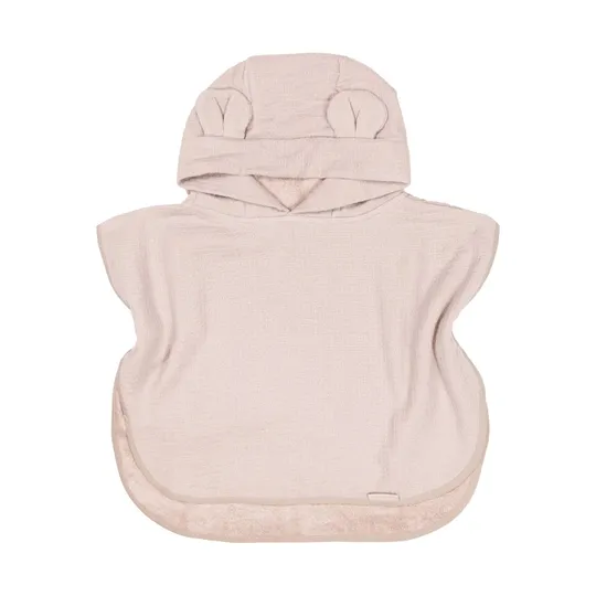Bamboom Badeponcho Baby 0–2 Jahren - Bambus Waffel Terry - Vintage Pink