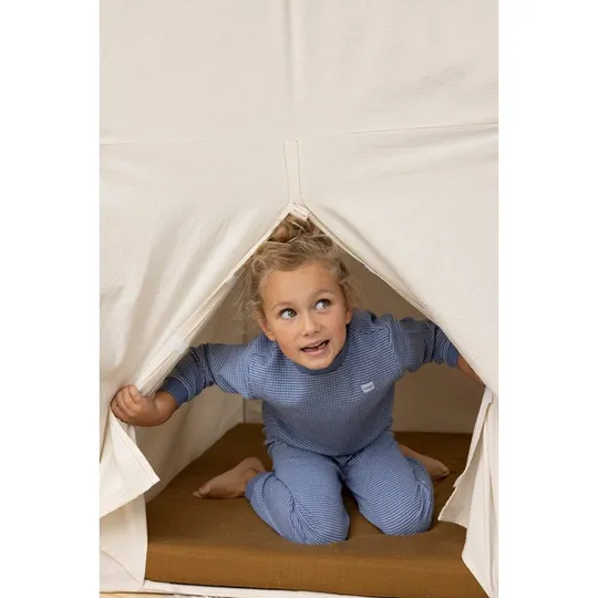 Feetje Waffel Pyjama - Blue Melange - Gr. 116