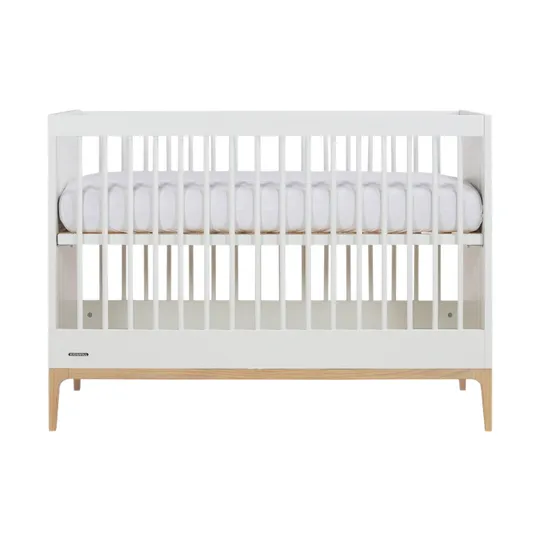 Kidsmill Intense II Babybett - 60 x 120 cm - Matt Weiß / Eiche