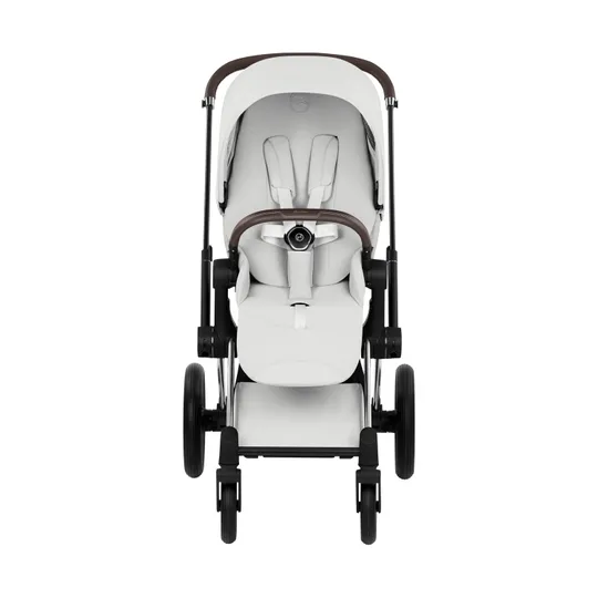 Cybex Priam 5 Style Kinderwagen Bundle – Chrome Brown/Off White
