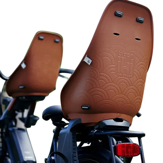 Urban Iki Ta-ke Bio Fahrrad-Rücksitz - Gepäckträgermontage - Haniwa Brown / Bincho Black