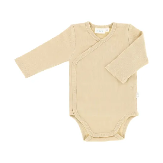 DAY Wickelbody Langarm Rib - Gr. 62/68 - Cappuccino