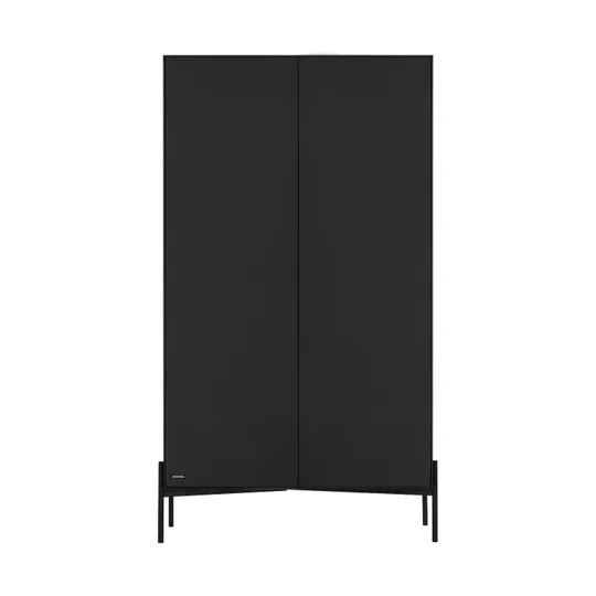 Kidsmill Boutique Kleiderschrank 2-Türig Schwarz Matt