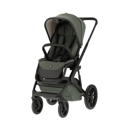 Qute Q-Rider Plus 4-in-1 Kinderwagen - Thyme Green | Kidsriver Curve Babyschale – Clay | Kidsriver Isofix Basis