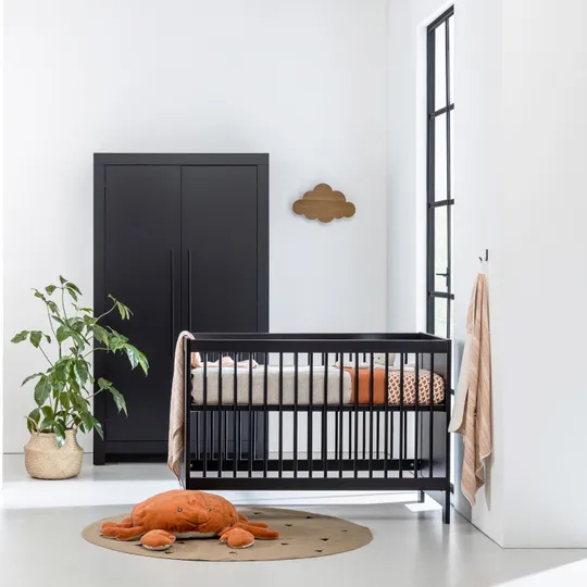 Europe Baby Vittoria III Kleiderschrank 2-türig Schwarz