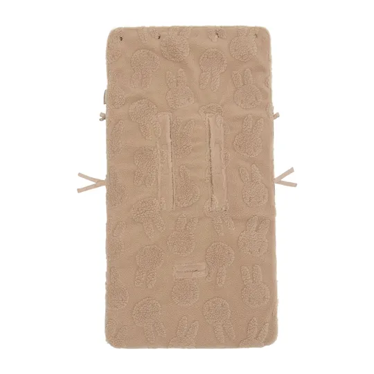 Jollein Fußsack Gruppe 0+ 3/5 Punkt Gurt - Miffy Jacquard Teddy – Biscuit