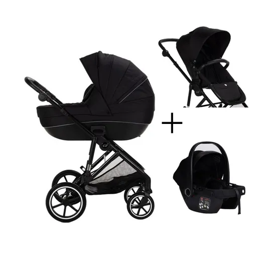 Puck Carl 3-in-1 Kinderwagen - Schwarz