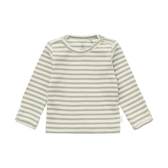 Noppies Top Tee LS stripe Iceberg Green 50 - 1610012 9409 50