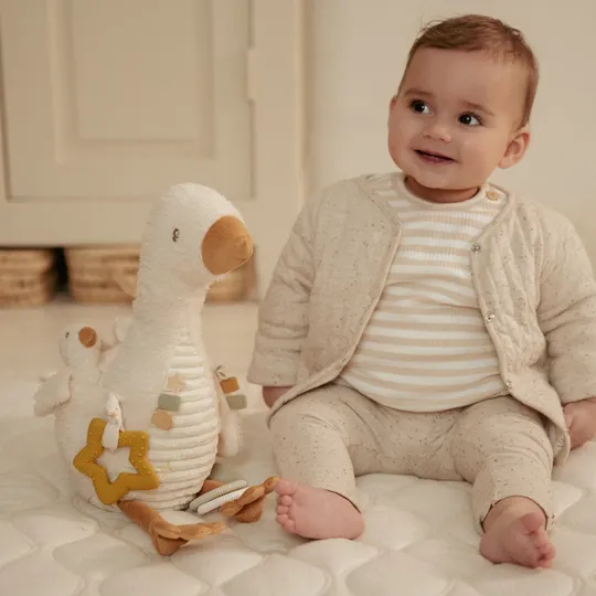 Little Dutch Newborn Naturals Aktivitätenkuscheltier Baby Goose
