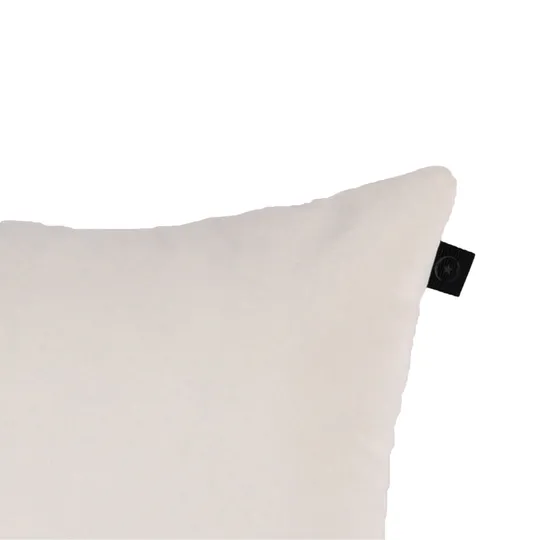 Overseas Velours Button Kissen - Off White
