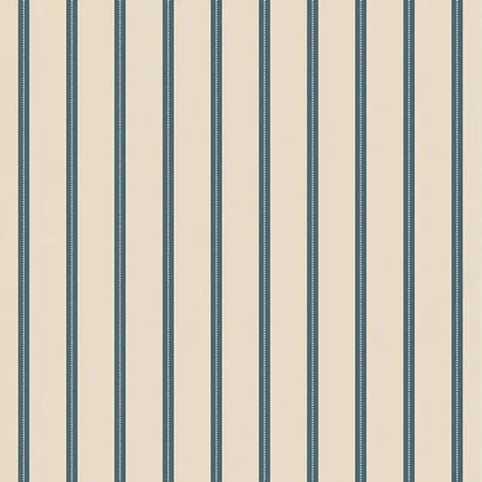 Studio Ditte Tapete – Bänder – Denim auf Crème