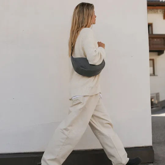 Studio Noos Fanny Pack - Denim Grey Hearts