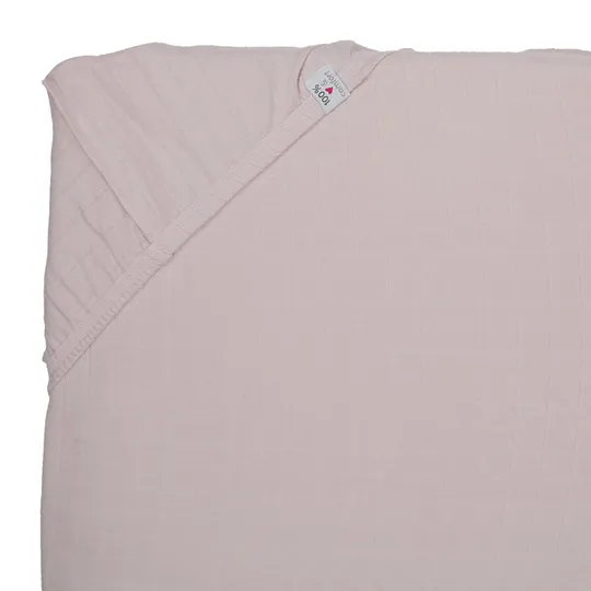 Lodger Slumber Solid Spannbettlaken - 60 x 120 cm - Powder