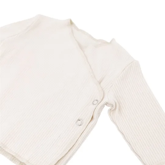 Bamboom Wickelshirt – Pur – Langarm – Creme– 6 Monate