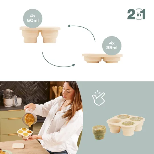 Babymoov Set silicone bewaarpotjes + knabbelaar A004411
